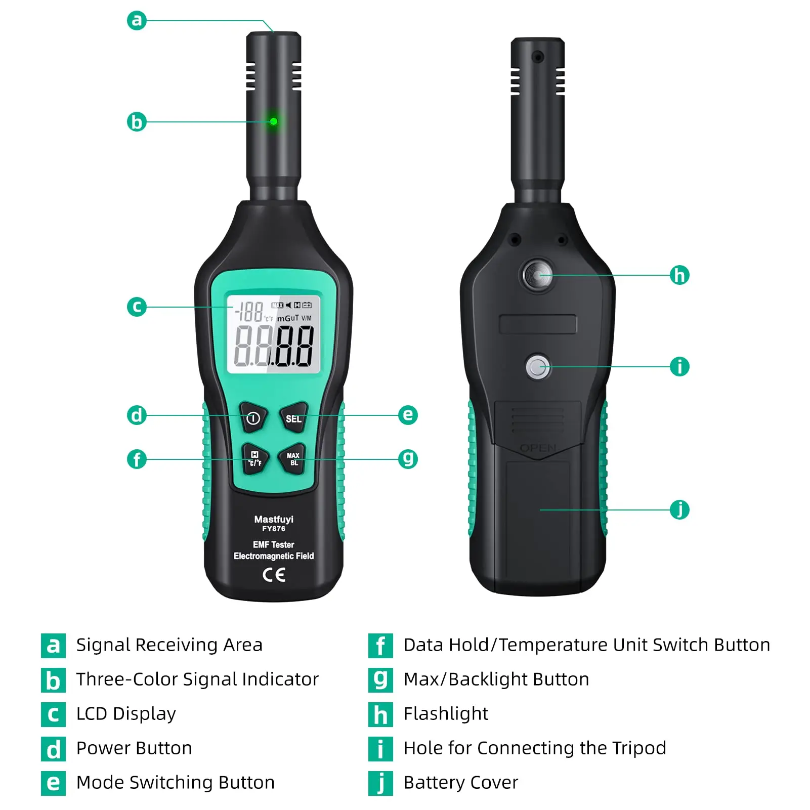 Radiation Detector Emf Meter Tester Geiger Counter-Household Radiation Dosimeter Nuclear Detector Geiger Emf Meter Electromagnetic Search Tools