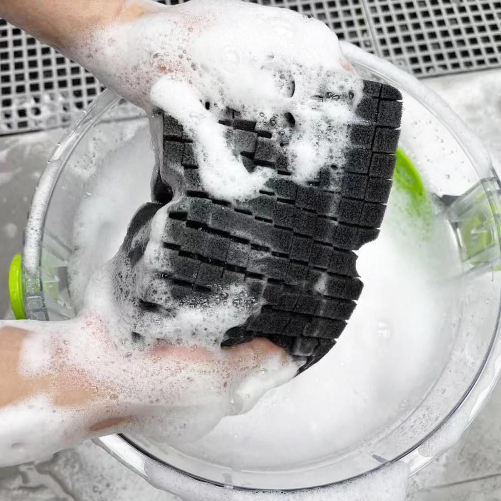 18*12*7.5cm Car wash sponge block car motorcycle cleaning supplies large size Honeycomb sponge brush dusting car cleaning tool 4