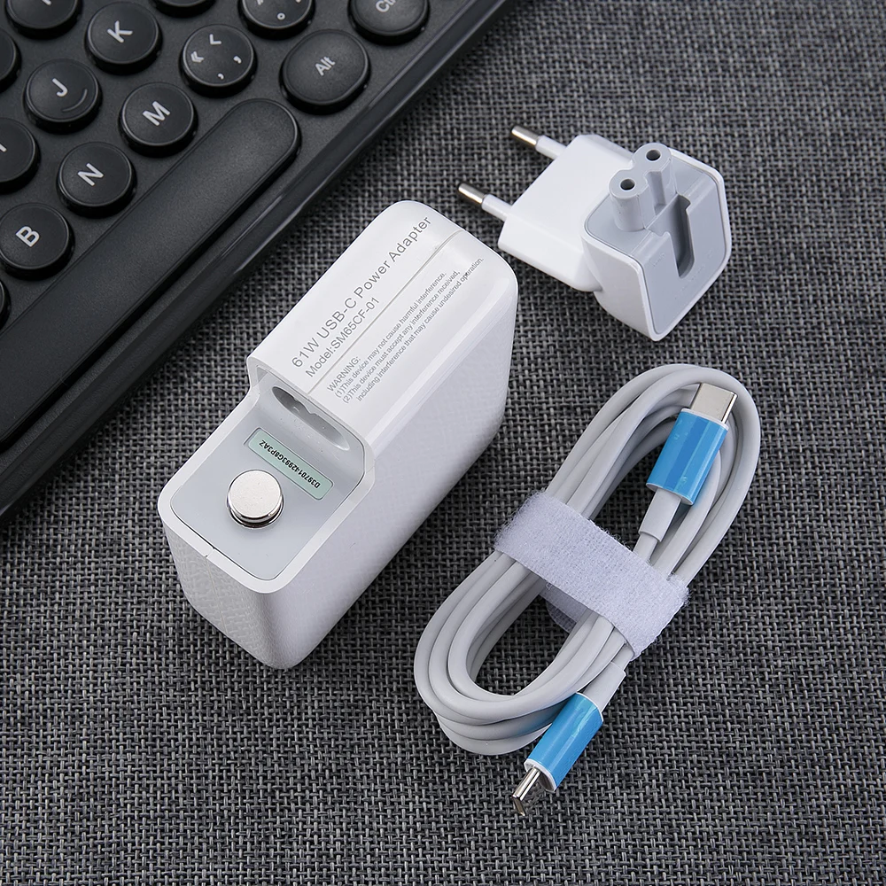 애플 맥북 프로 노트북 어댑터, PD USB-C, tipo C, M1, A1718, A1706, A1708, 61W