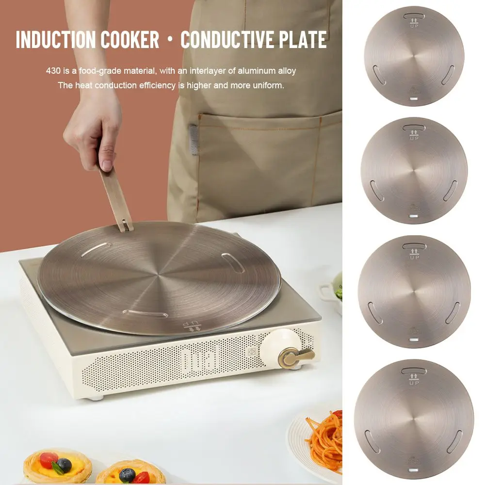 Plaque de Conduction Thermique pour Cuisinière à Induction, en Acier  Inoxydable, Diffuseur de Chaleur, Pièces de Protection - AliExpress