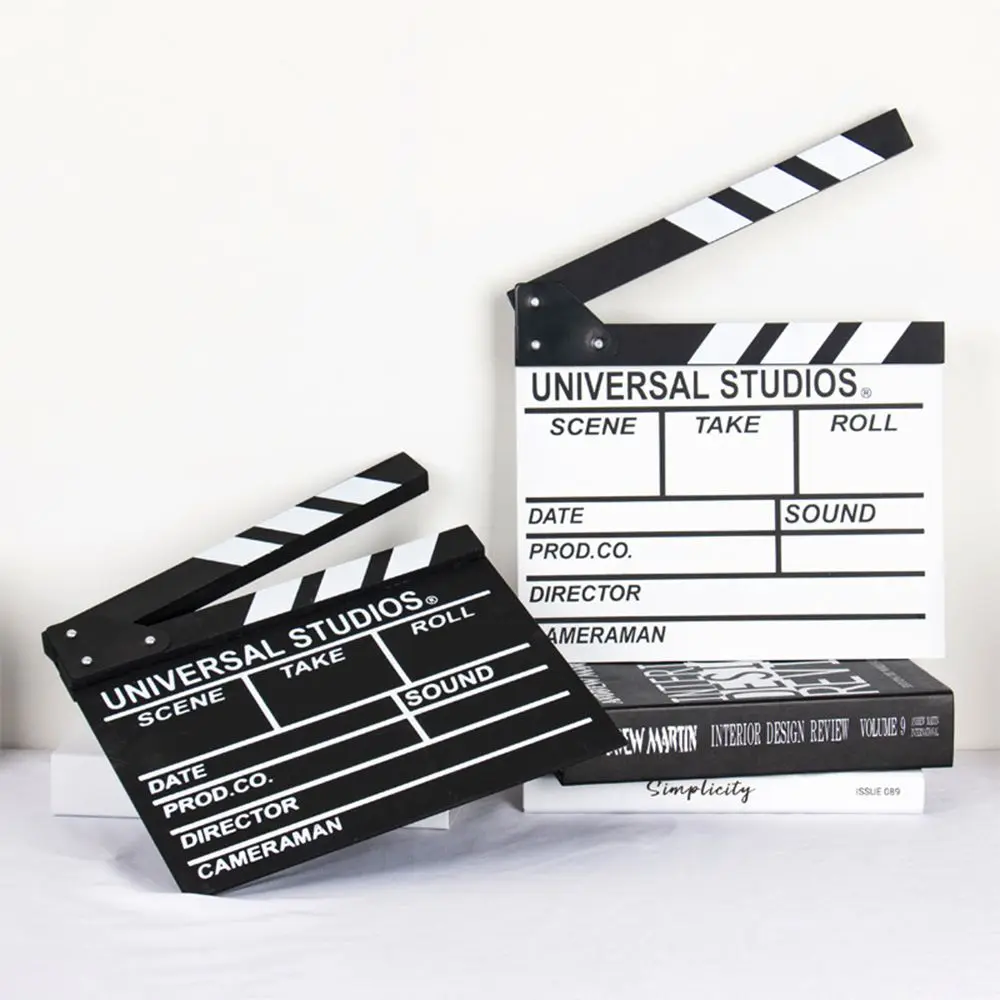 Tablero de madera para grabación de Vlog, 30x27cm, Director de cine,  Clapperboard, Escena de Video, película de TV