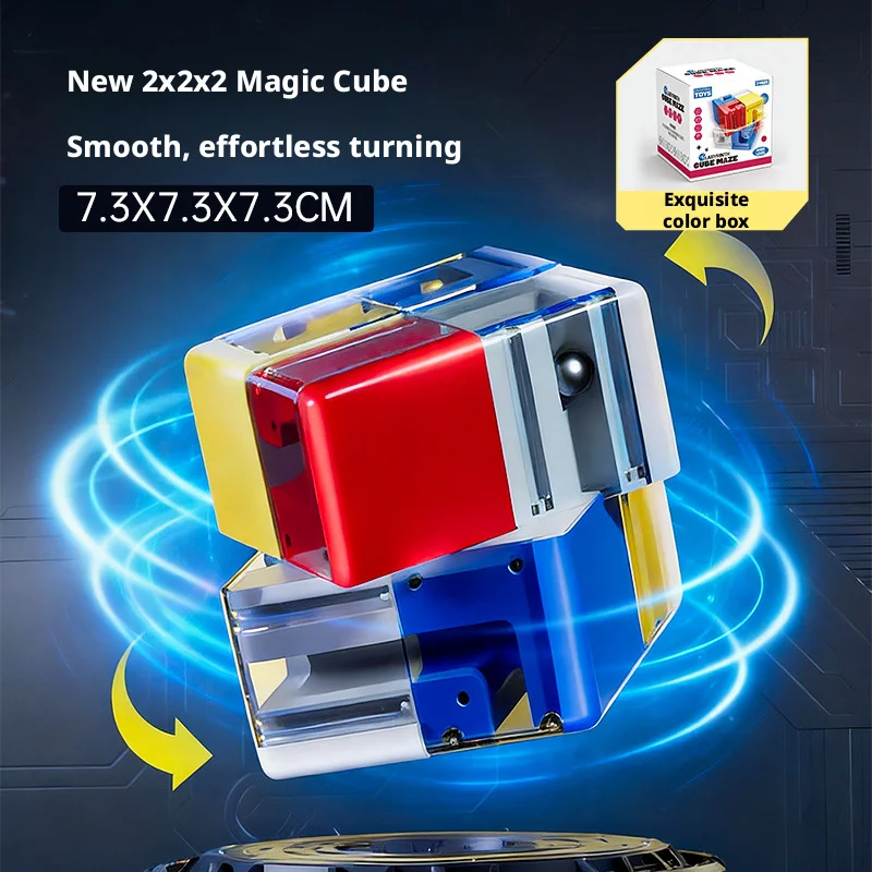 뜨거운 3D 미로 매직 큐브 6면 투명 퍼즐 스피드 큐브 롤링 볼 큐브 미로 장난감 어린이를위한 스트레스 해소 장난감