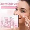 6PCs Sakura Skin Care Sets & Kits With Cleanser,Serum,Eye Cream,Sunscreen Cream Beauty Products For Women Gift Sets Routine Kit