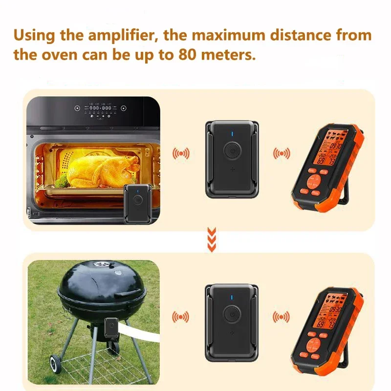 

Wireless Thermometer Food Outdoor Temperature Indoor Cooking Oven With Grill Digital For Meat Sensor Kitchen