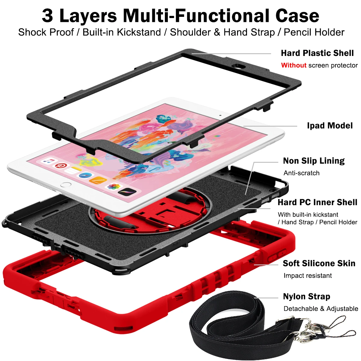 Hülle für IPad 10.2 7. 8. 9. Air 10.9 10. 2022 Pro 11 2018 2021 9.7 5. 6. Mini 4 5 6 Cover Kinder stoßfest_voghion.com