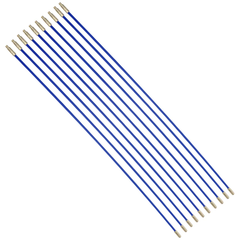 10Pcs 4mm 33/45cm Fiberglas Kabel Push Puller Blei Draht Kit Elektrische Kabel Wand Installation Stangen verdrahtung Blei Installation Werkzeug – Detail 13