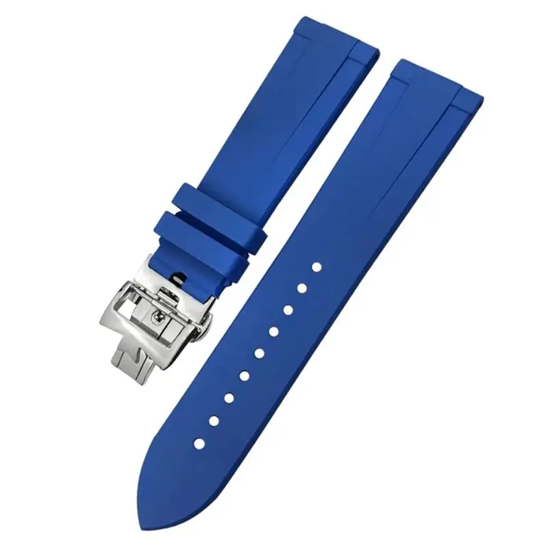 SCHIK 20mm 21mm 22mm Fluoros Rubber Watchband Fit for Vacheron Constantin Red Blue Black Waterproof Soft Watch Strap Bracelet