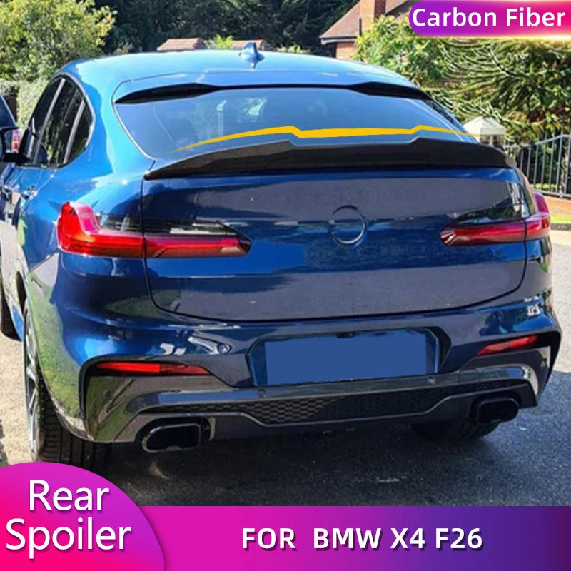 

Carbon Fiber Car Rear Trunk Spoiler Wings for BMW X4 F26 Sport Utility 4-Door 2014-2017 Racing Tail Boot Lid Wing Lip Spoiler