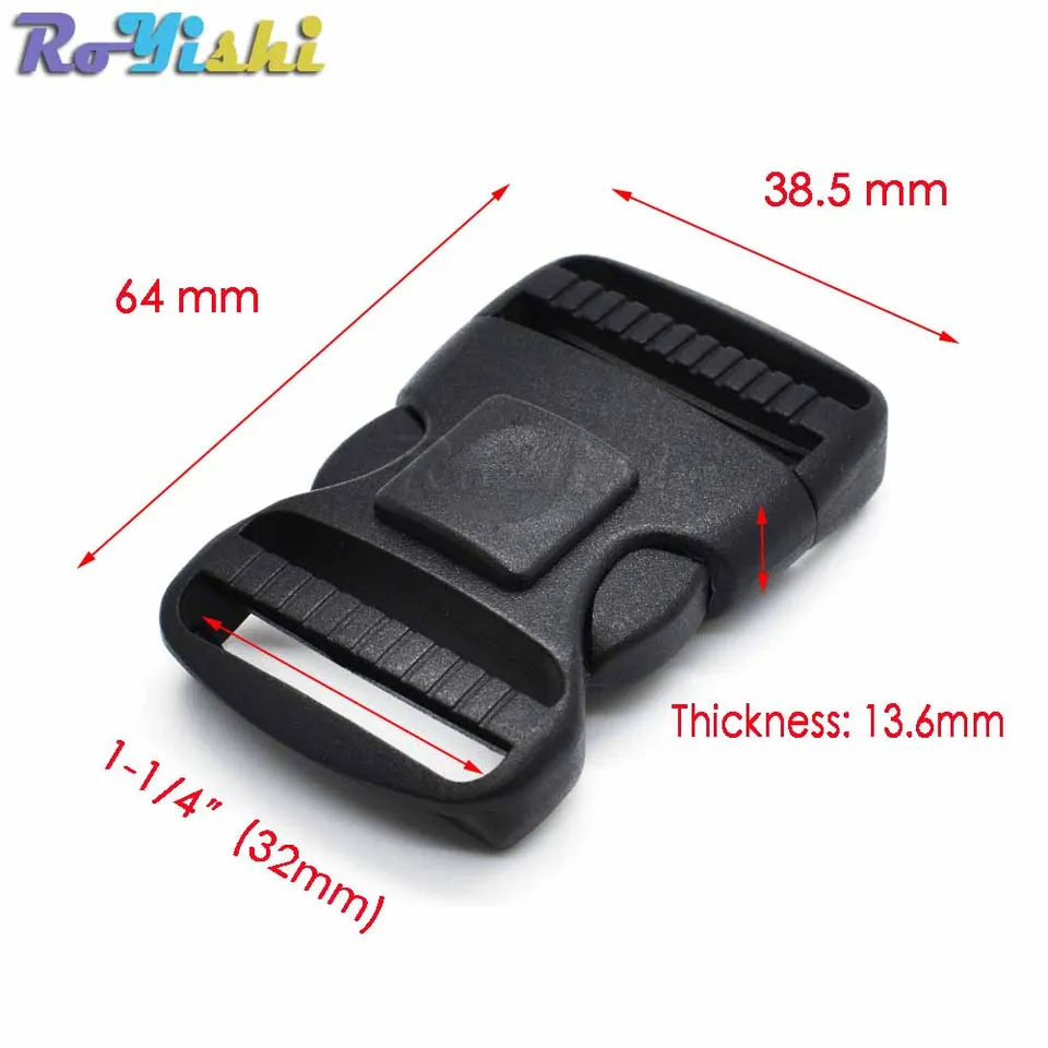 Fibbie A Sgancio Laterale Regolabili Doppie In Plastica Molle Tatical Zaino Cintura Borsa Parti Cinghia Tessura - Foto 6