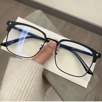 Lunettes bloquant la lumière bleue pour hommes et femmes, rétro, demi-monture, optique, Vintage, carrées, Anti-rayonnement 4