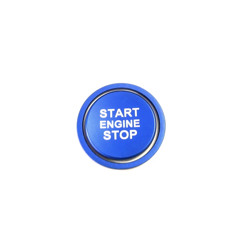 Car Engine Start Button Cover 2pcs Car Ignition Engine Push Start Stop Button Switch Cover Sticker for Volkswagen VW Golf 7 GTI R Jetta CC Troc Touran Arteon