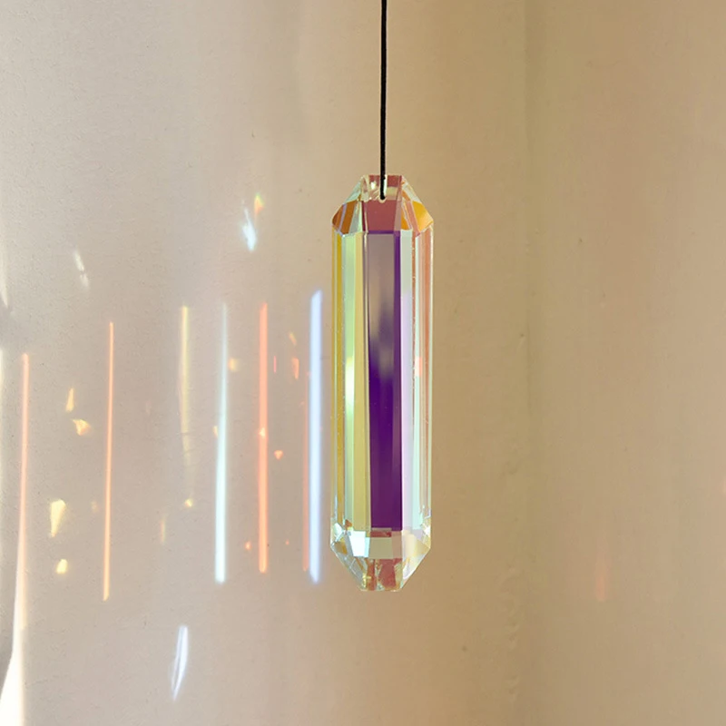 Sun Catcher 76/120mm Rainbow Reflection Crystal Suncatcher Faceted Glass Chandelier Prism Replacement Pendant Window Hanging Decor