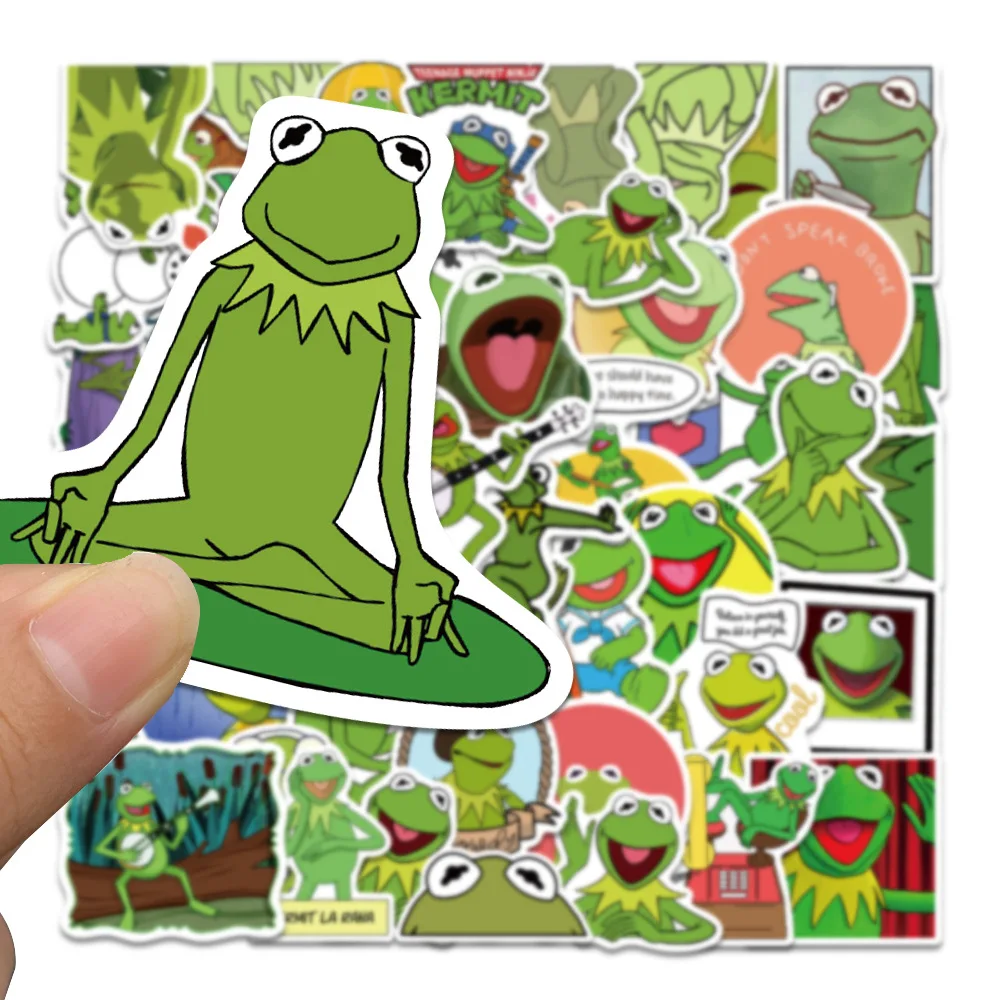 Frog Muppet Cartoon DIY Graffiti Stickers 50Pcs keyboard stickers 3d stickers 3d wall stickers kraft paper stickers cartoon nail stickers anime motion stickers bank card stickers googly eyes stickers
