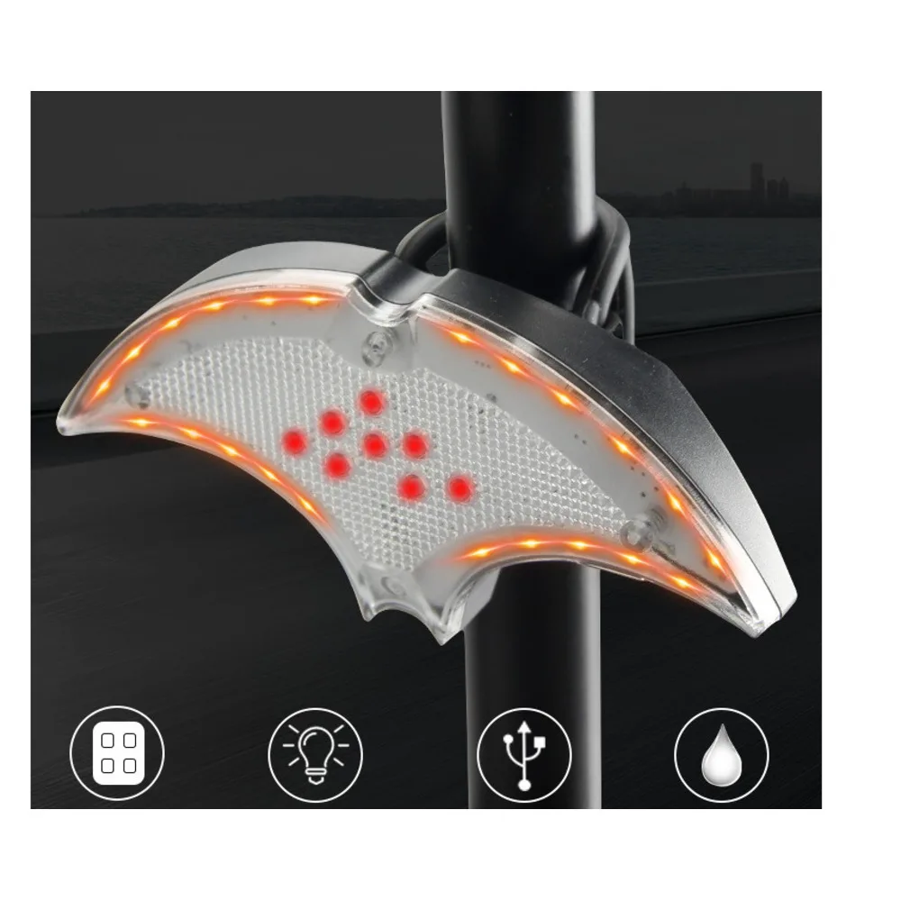 Mountain wireless remote control turn signal, USB charging tail light, bike night riding warning horn light equipment_voghion.com