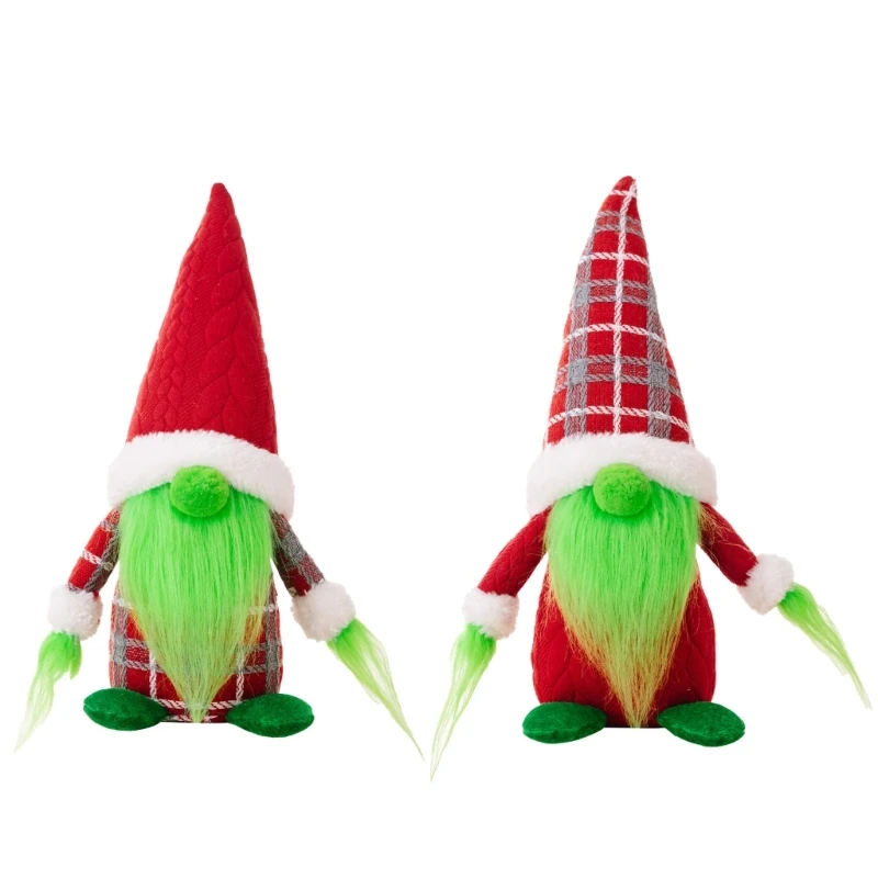 

Q1QC Christmas Tree Home Ornament Cutes Faceless Old Man Dwarf Figurines Decors
