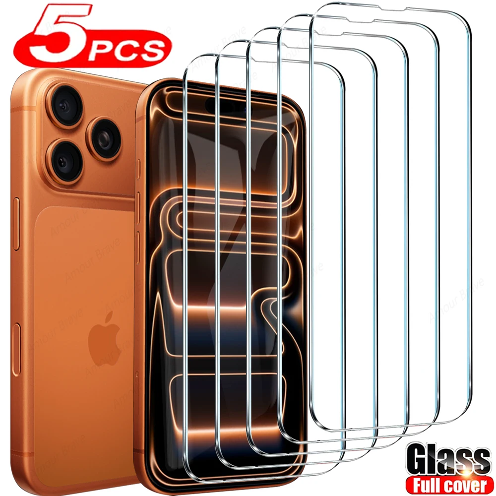 Premium HD Tempered Glass Screen Protector Set - Pack of 5
