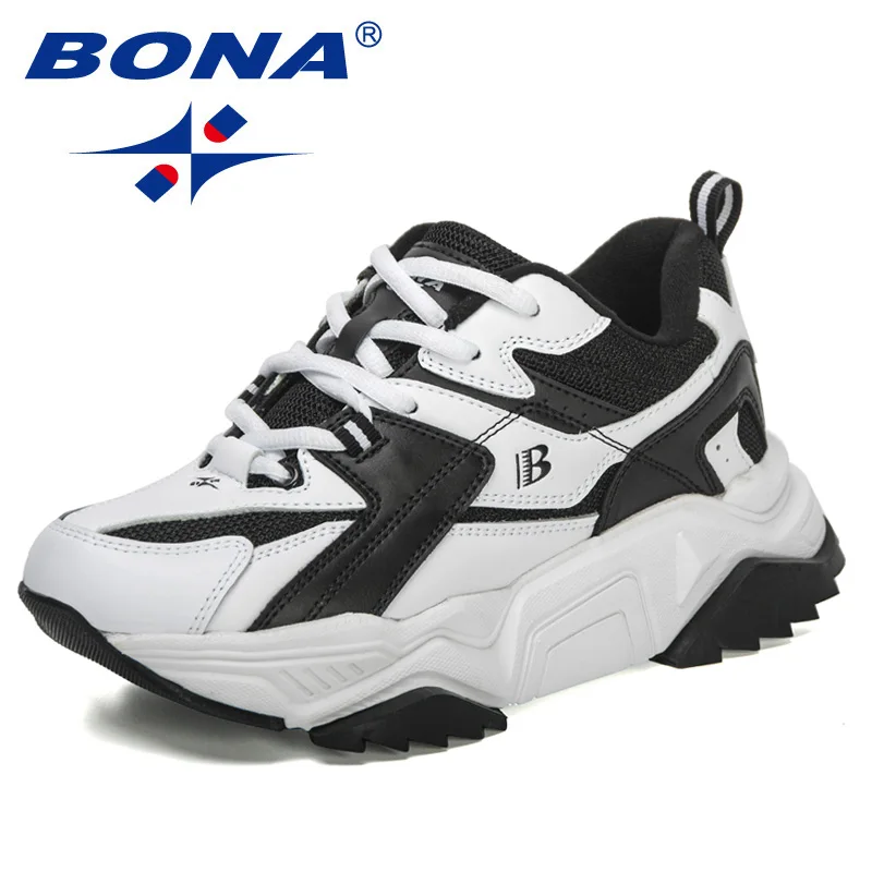 BONA New Designers Sport Shoes Training Running Shoes Woman Breathable Casual Sneaker Ladies Platform Shoe Zapatillas Mujer running shoes womens sneakers