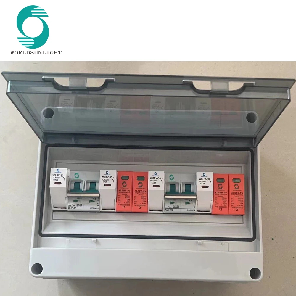 2-in-2-out 500V 600V Solar Combiner Box IP65 Waterproof PV DC