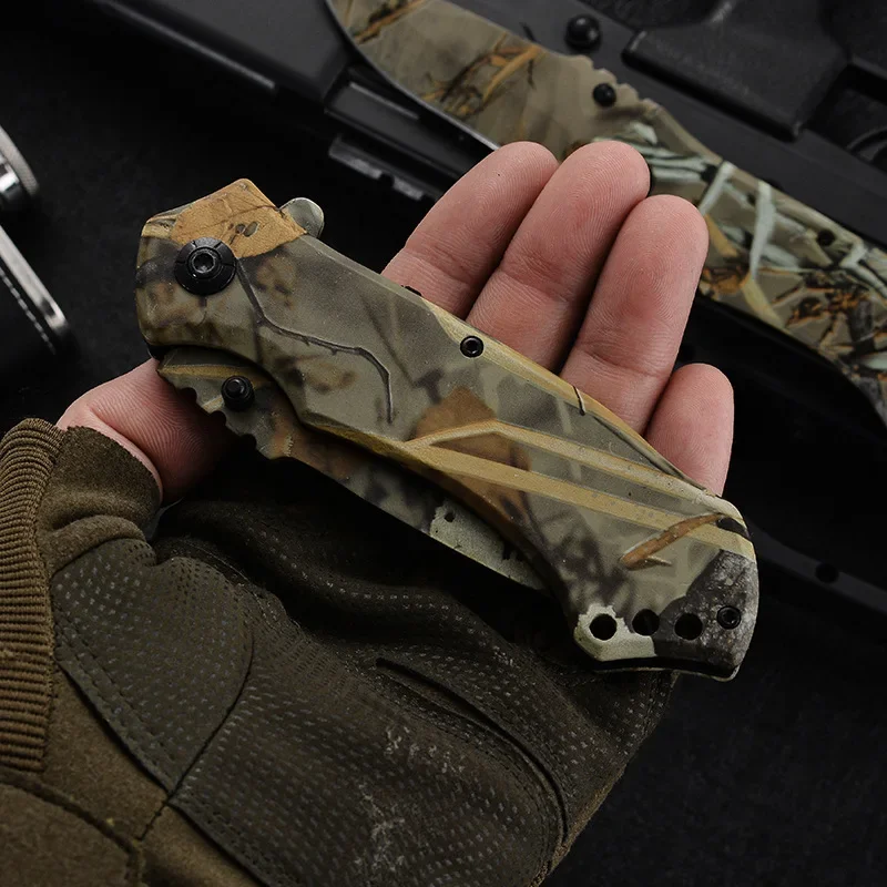 

High Hardness Folding Knife Camping Tactical Outdoor Knife Multifunctional Survival Portable Pocket Knives Self-defense Tools