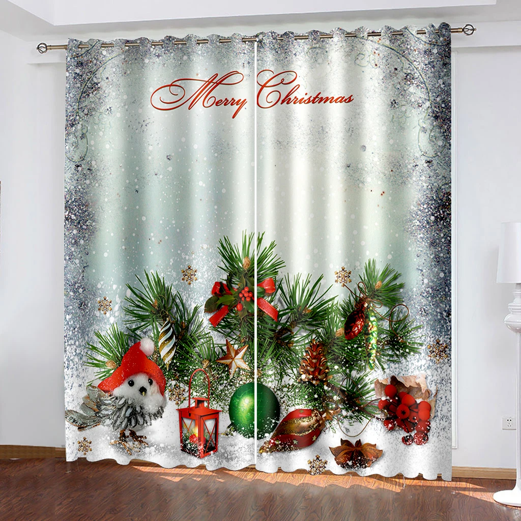 new HD digital printed curtain festival decoration living room balcony home decoration 90 grams polyester fiber curtain fab