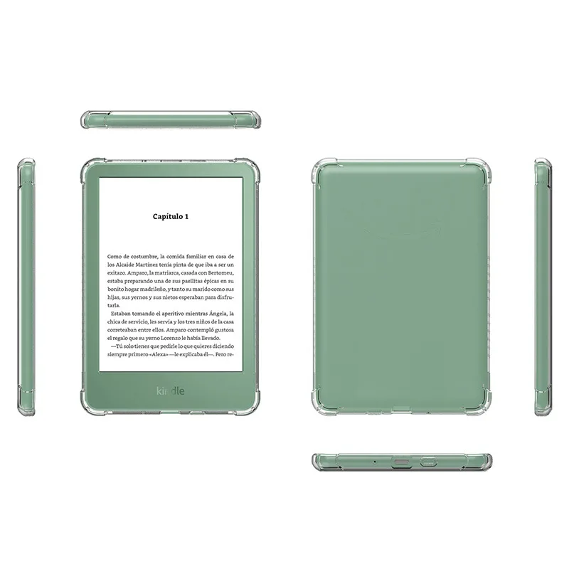 Custodia Trasparente Per Kindle 6 Pollici 11ª Gen (2024/2022) – Retro In Silicone Antigraffio, 50 Adesivi Vintage + 2 Pellicole Opache Incluse