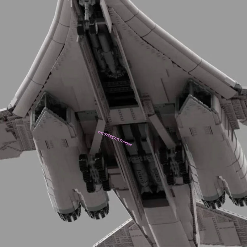 군용 MOC 러시아 Tu-160 백조 전략 폭격기 모델, 창의적인 아이디어, 하이테크 어린이 장난감 비행기 블록, 9500 개