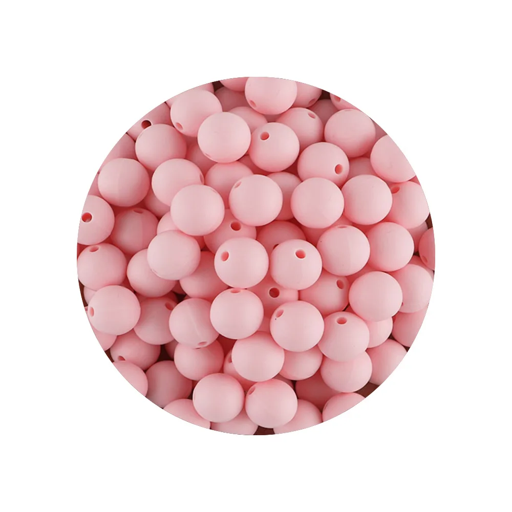 Vibrant Silicone Beads for DIY Jewelry Crafting - 50 Pieces, 12/15mm