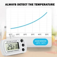Jauge de réfrigération magnétique à écran LCD, compteur de température pour réfrigérateur, thermomètre de congélateur, outil de cuisine pour réfrigérateur 3