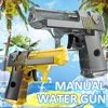 HUIQIBAO Desert Eagle Manual Water Gun Portable Summer Beach Outdoor Shooting Pistol Fight Fantasy Toys for Boys Game Adults Kid 1