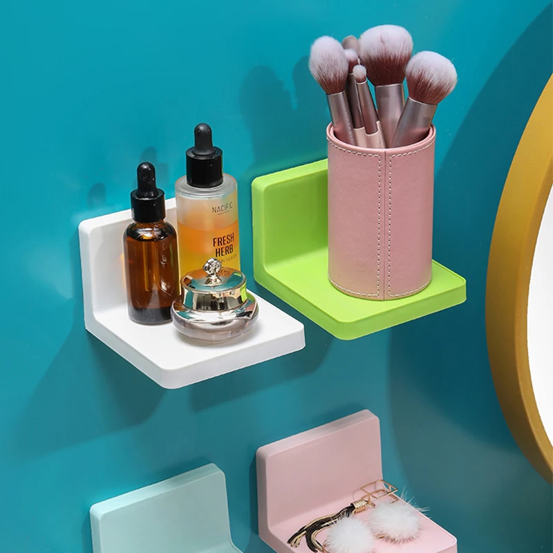 Bathroom Shelf Without Drilling Soap Dish Floating Shelves Plastic Kitchen Organizer Showe Rack  Kitchen Spong Storage Rack 6