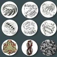 Netherlands Painter Escher Surreal Geometric Artwork Wall Plate Handcrafts Decorative Plate Room Studio Wall Background 2