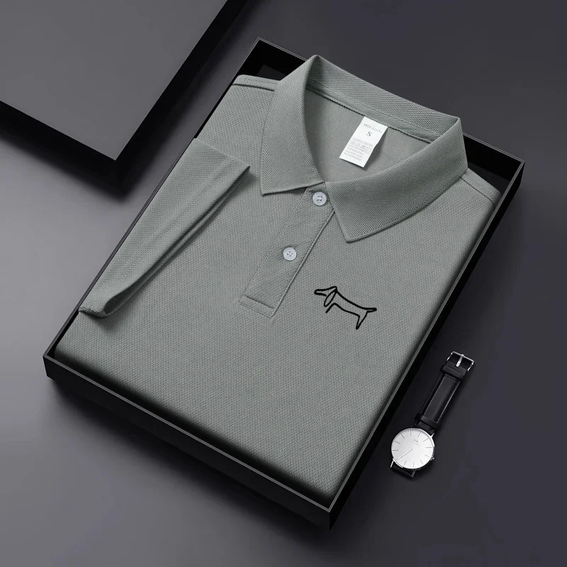 Men's Premium Solid Color Golf Polo Shirt 4