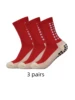 3 pairs of anti-skid classic sports socks with adhesive points, football socks 4