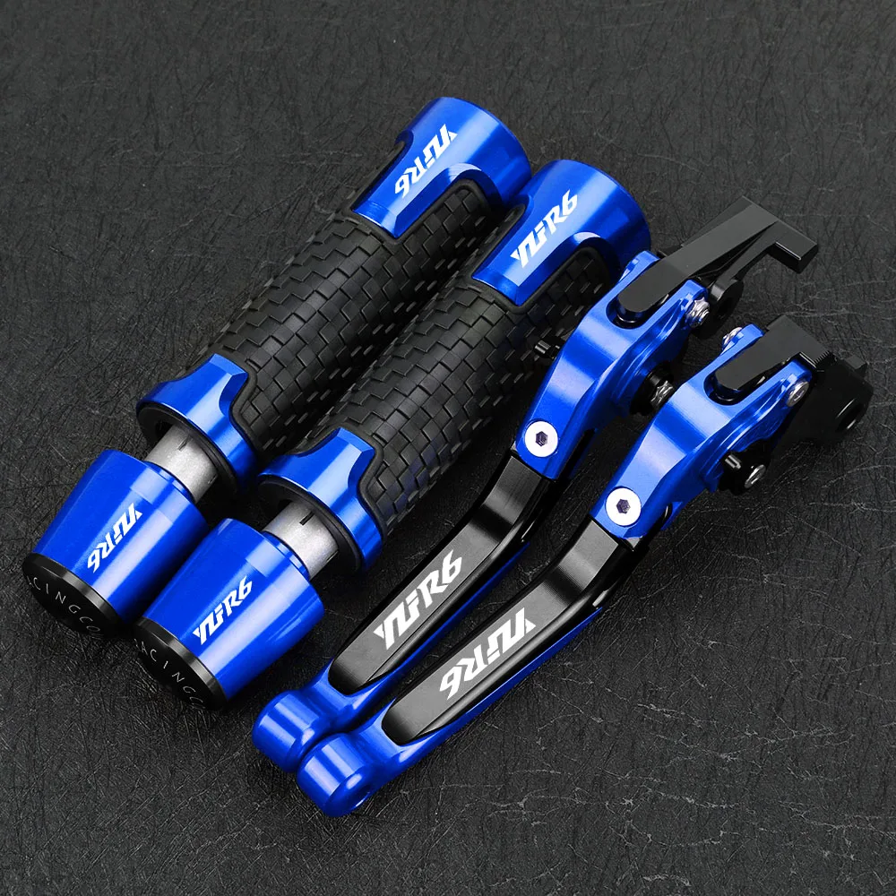 

YZFR6 LOGO Brake Clutch Levers Handlebar Grip Handle Hand Grips For YAMAHA YZF-R6 YZF R6 2017 2018 2019 2020 2021 2022 2023 2024