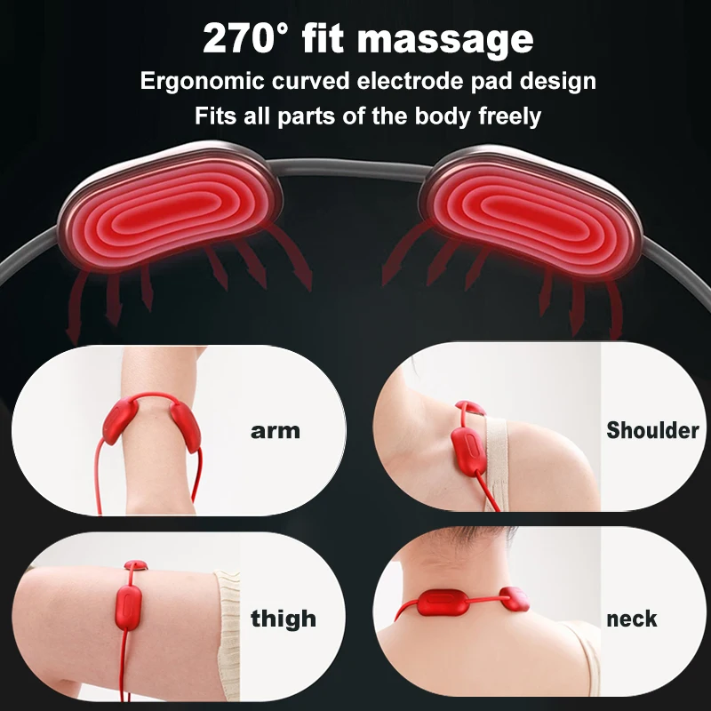 TENS EMS Double Pulse Hot Compress Smart Neck Massager