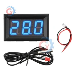 High Accuracy Digital Thermometer with Waterproof Probe and Display for Liquid & Air Temperature (Blue)