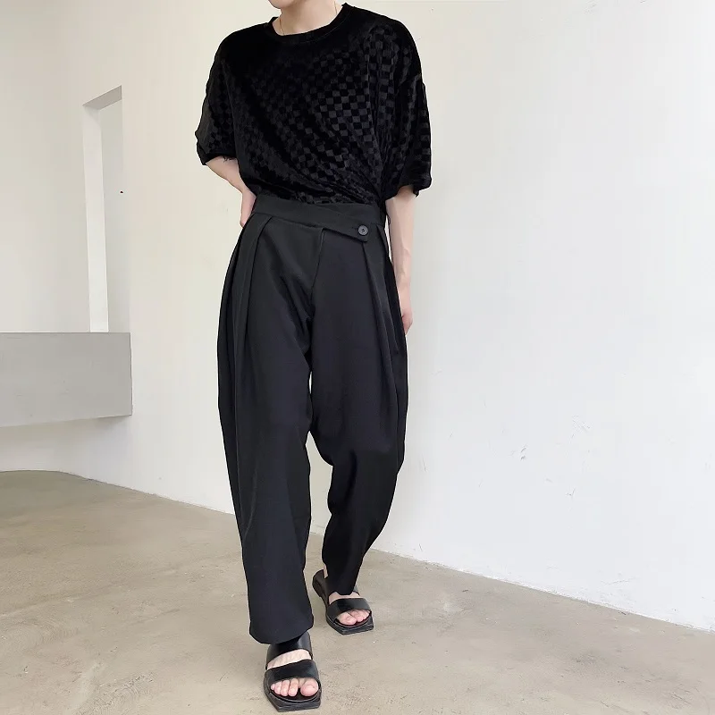 

Мужской костюм прямые брюки весна-осень Новинка темные европейские и американские джентльменские повседневные брюки большого размера