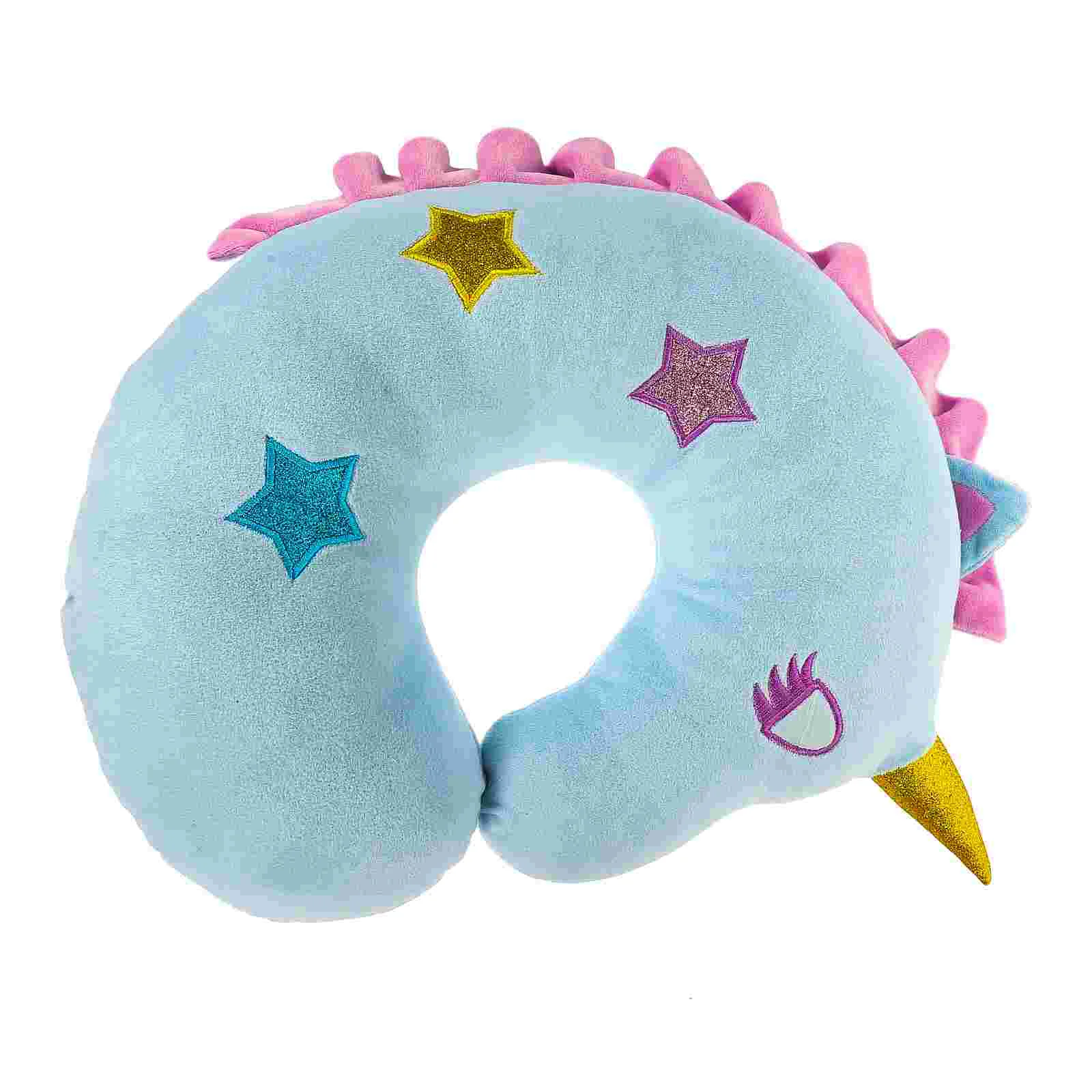 

U Shape Pillow Neck Comfortable Airplane Sleeping Support U-shaped Supple Travel Unicorn Design