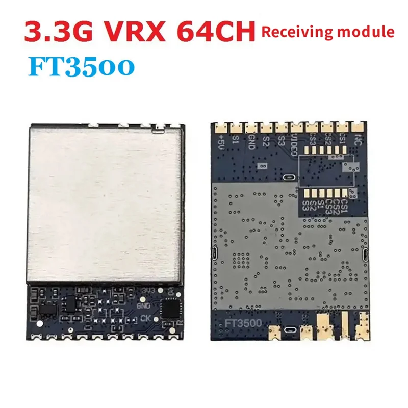 3.3G FT3500 VRX Receiver Module 64CH FPV Analog Video Receiver Module 3060-3500Mhz Forfpv RC Racing Drone