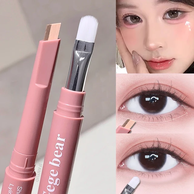 42172-4415cc.jpg 2 in 1 Bicolor Lying Silkworms Pencil Nude Pink Under-Eye Matte Highlighting Shadow Pencil Eyeshadow Brightening Makeup Pencil