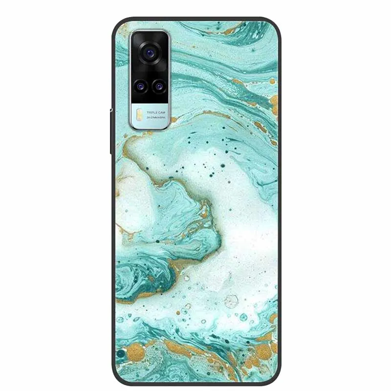 Marble Soft TPU Silicone Phone Cover - Protective Back Case Coque