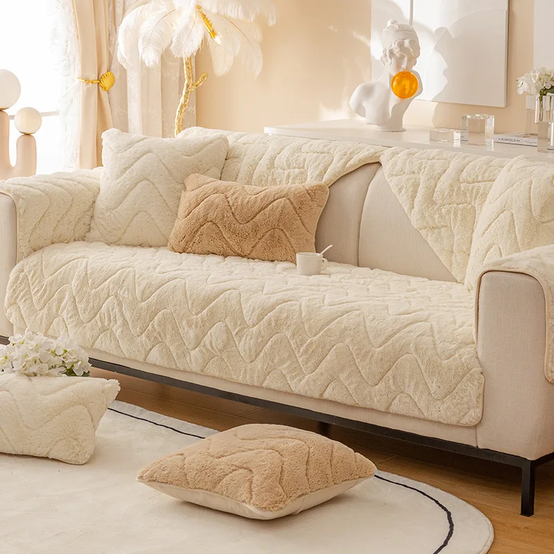 Plush Sofa Cushions Winter, Leather Sofa Cushion