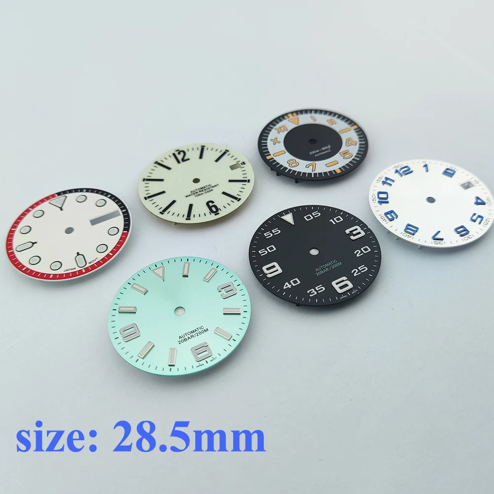 Green Luminous Watch Dial 28.5mm - Stylish Modified Watch Accessories