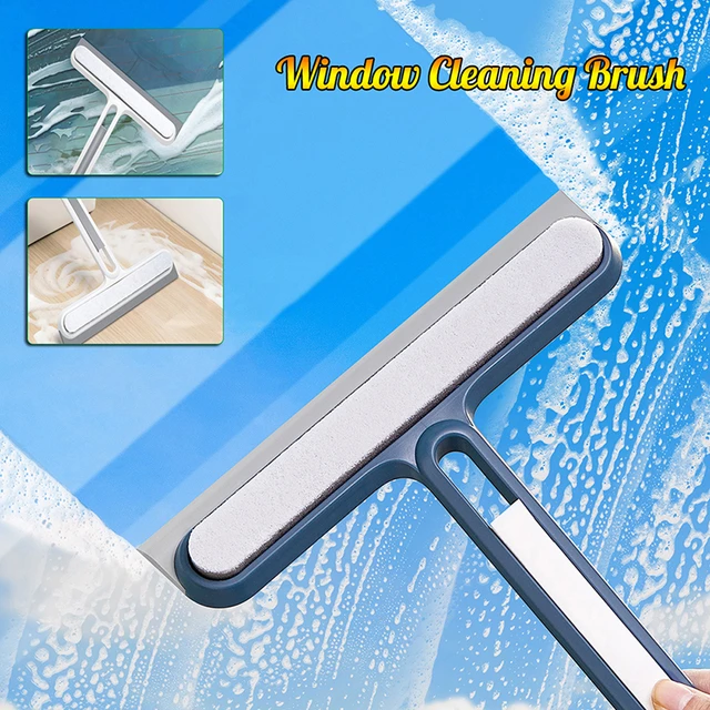 Glass Cleaning Tools 4 In 1 Window Cleaning Brush With Spray Double-sided Window  Cleaner for Bathroom Mirror Car Glass Wiper - AliExpress