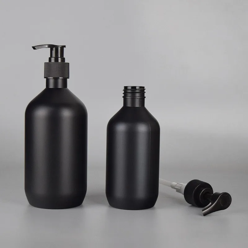 300/500ML Matte Black Liquid Soap Dispenser Refillable Shampoo Conditioner Body Lotion Container for Bathroom Supplies Hotel soap dispenser soap pump shower dispenser
