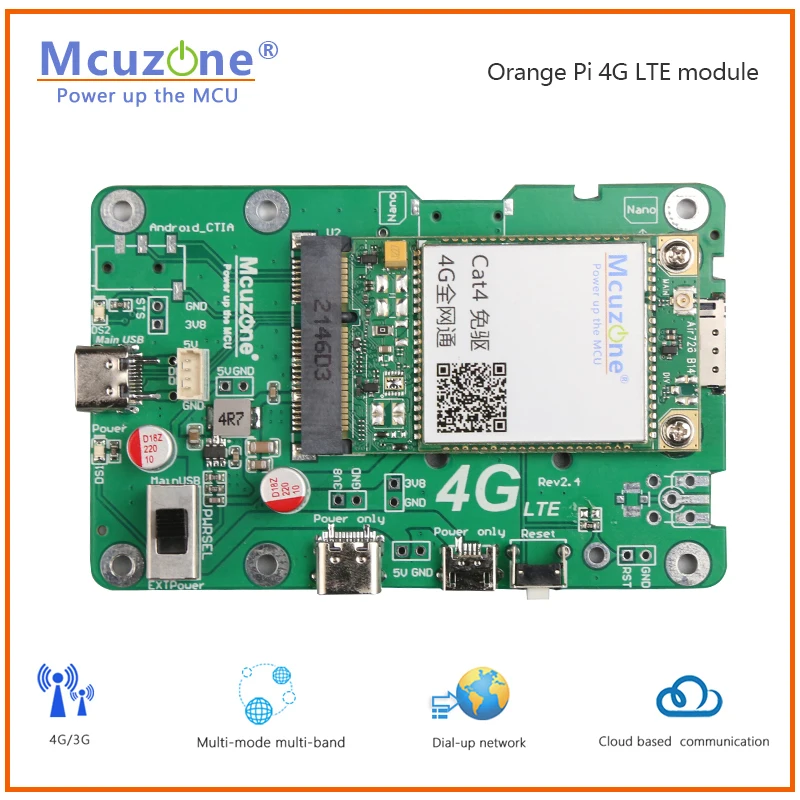 Módulo Laranja pi 4g Lte Cat4 Huawei Me909s821ap v2 Eg25-g Fibocom Qualcomm Gnss Esim Driver Livre Ubuntu Debian Raspberrypi - Imagem 2