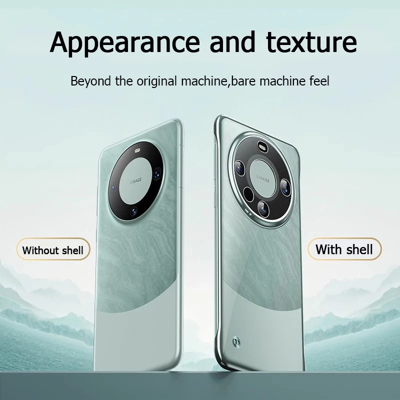 Slim Clear Plating Frameless Shockproof Case - Durable Hard Protective Cover