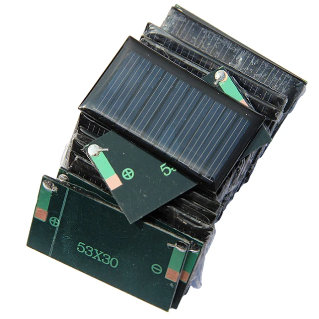 10Pcs/Lot 53x30mm 5V 30mA Solar Panel Micro Mini Small Power Solar Cells Panel DIY Electronics Sun Panel Accessories New 2