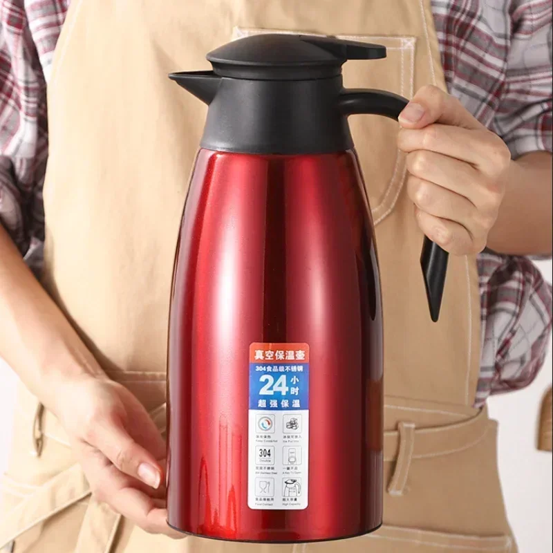 2Liter 304 Stainless Steel Vacuum Thermal Pot Vacuum Flask Large Capacity Home Restaurant Coffee Kettle Office