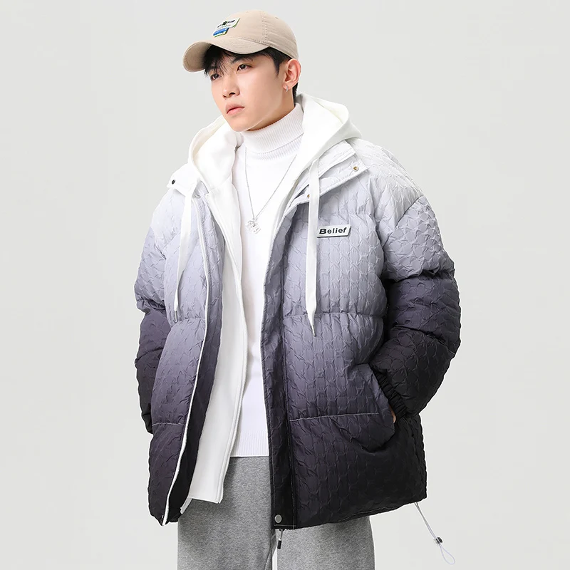 CAAYU 2022 Winter Down Jacket Men's Hip Hop Harajuku Oversized Body Warmer Coat Japanese Streetwear Windproof Outwear Coat Male